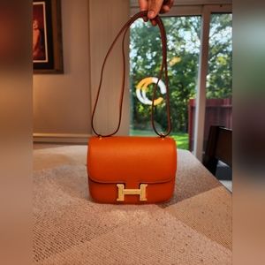 Luxury Inspired Mini Constance Style H Leather Handbag